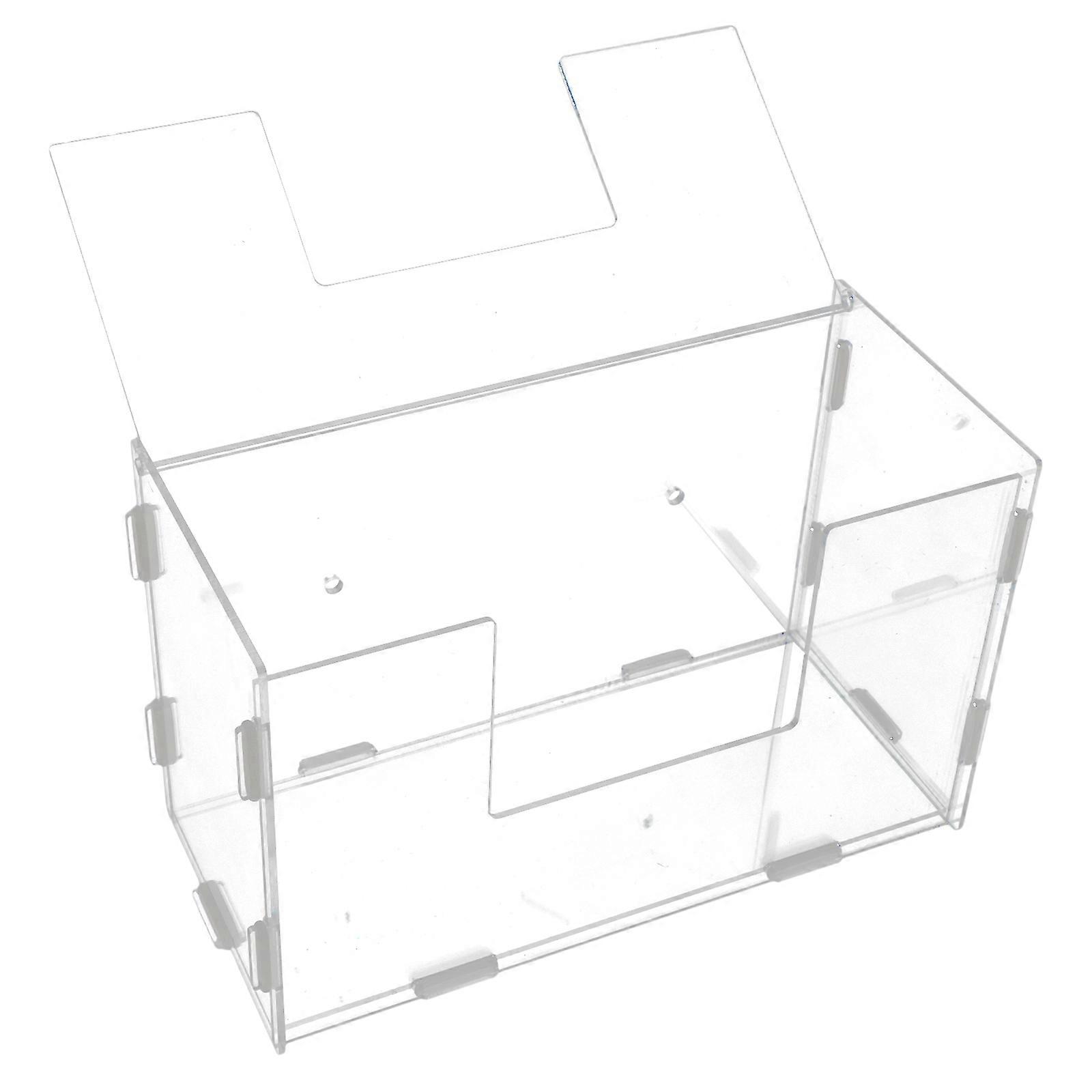 Transparent Acrylic Rabbit Feeder for Cages Durable Hanging Holder for Small Animals 9.8x6.1x6.5 inches
