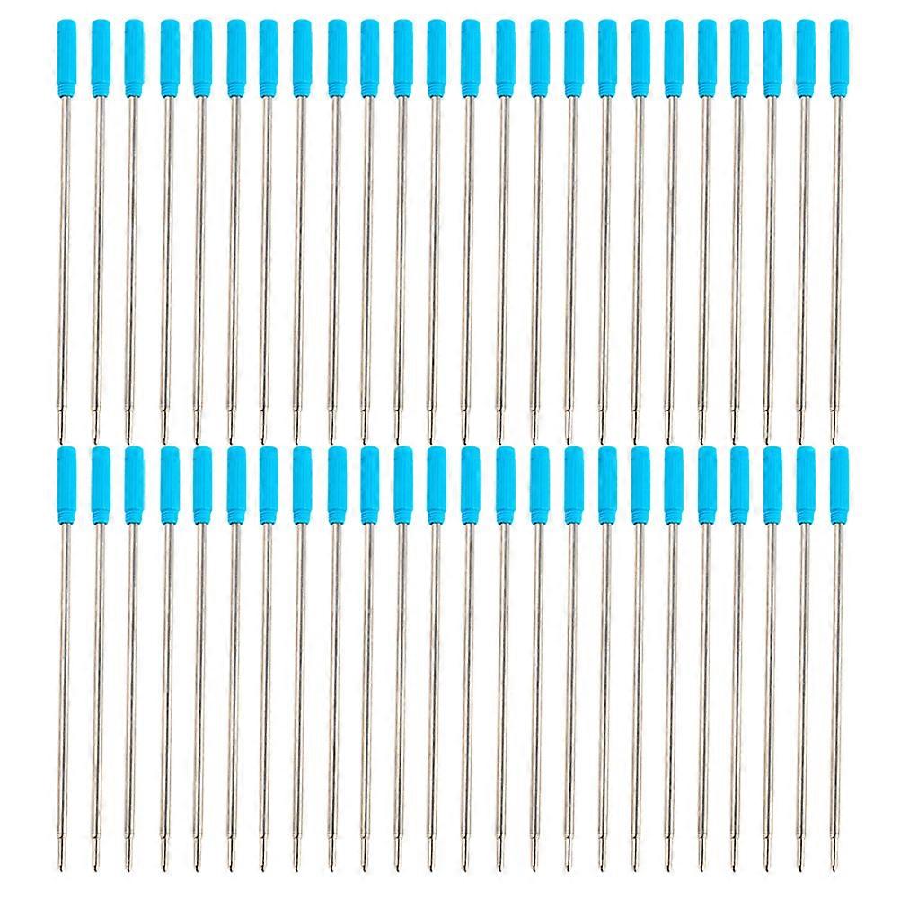 Blue Ballpoint Pen Refills Metal Construction Smooth Writing Experience 50 Pieces Ideal for Office