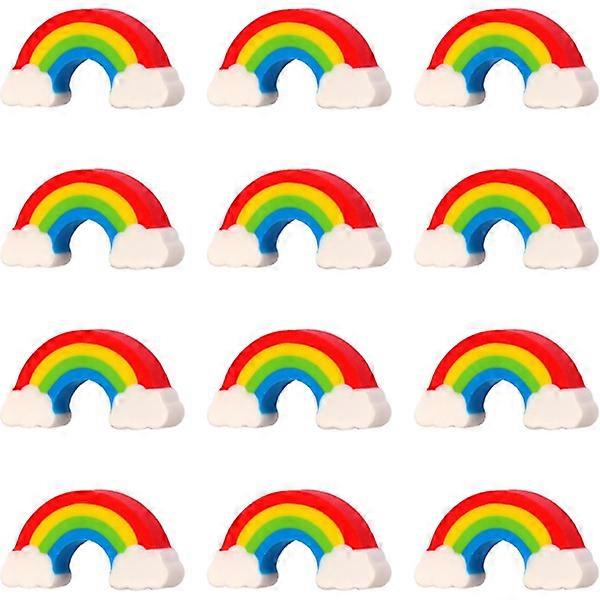 12 pcs rainbow erasers colorful erasers painting erasers.