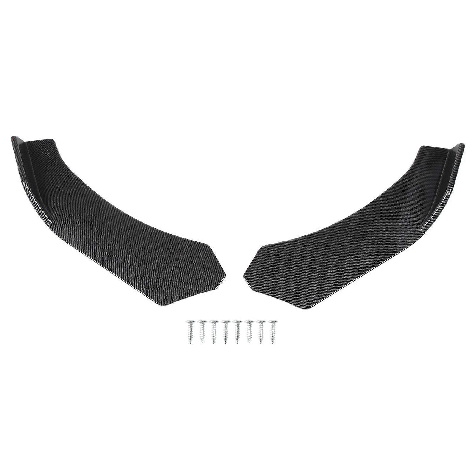 Universal front bumper lip 57cm carbon fiber splitter protector 2pcs