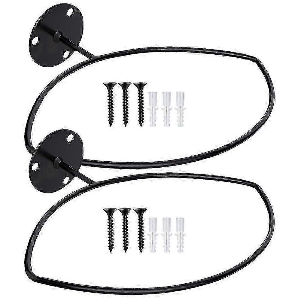 2pcs Wall Mount Ball Holder Storage Rack 27x22x6.5cm