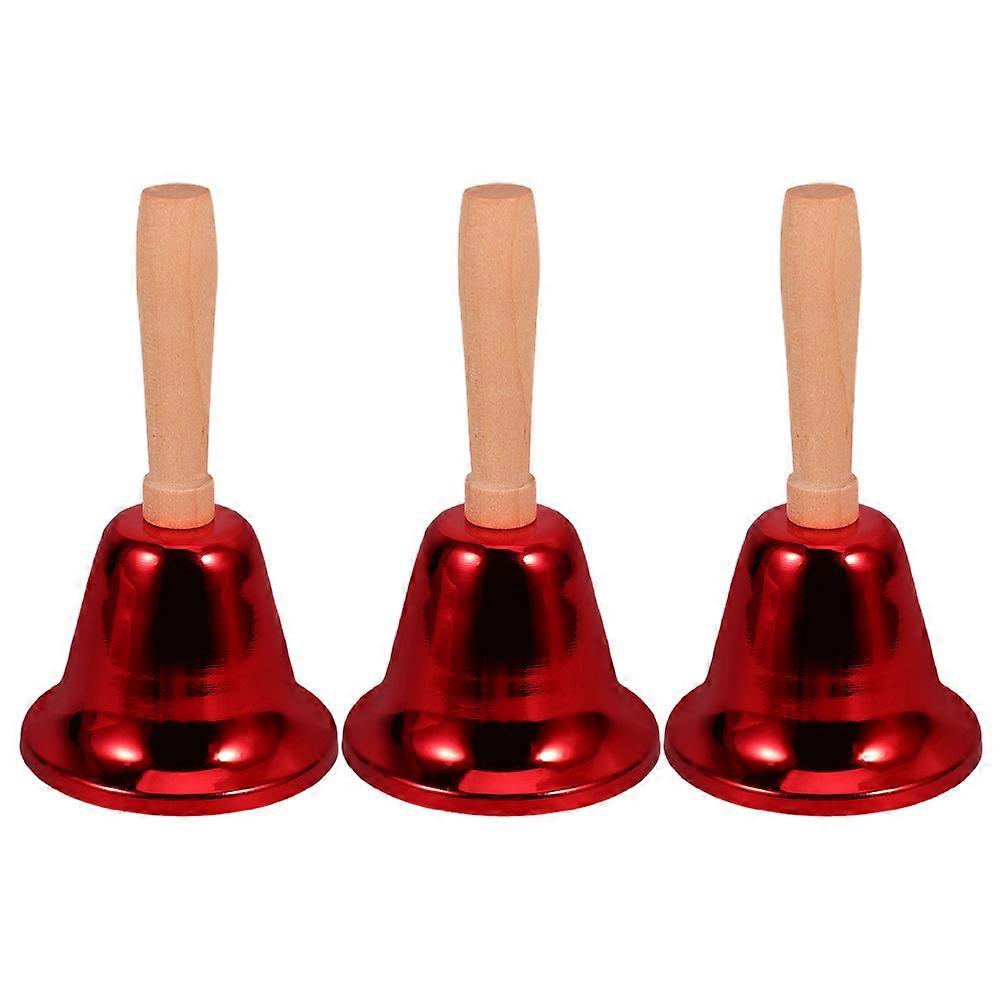 3pcs Loud Hand Bell Metal Dinner Bells for Classroom, Service, Events, Elderly Care, and Immediate Attention