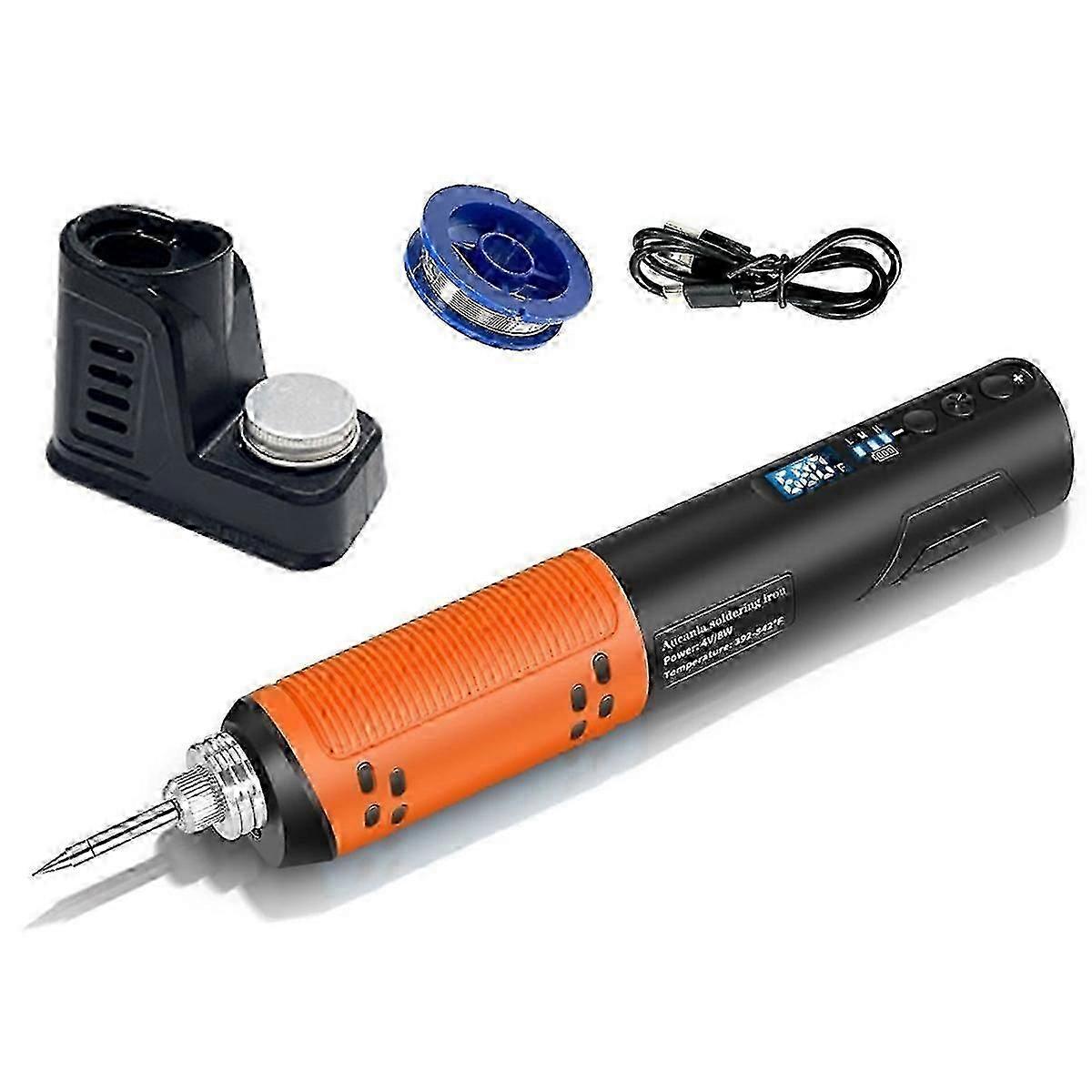 Portable USB Cordless Electric Soldering Iron Orange