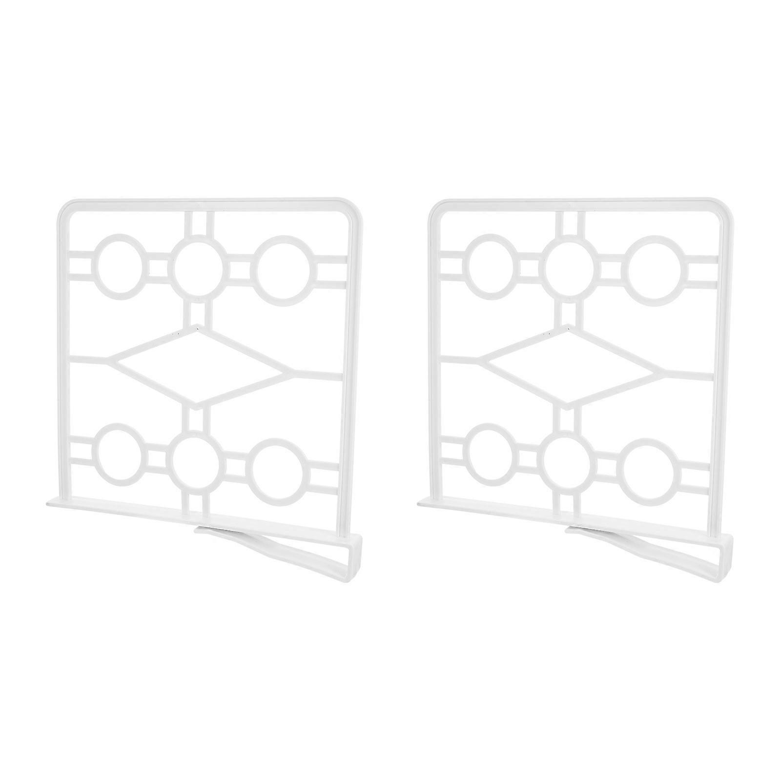 2pcs White Plastic Closet Organizer Storage Dividers for Home Use Compartment Solution