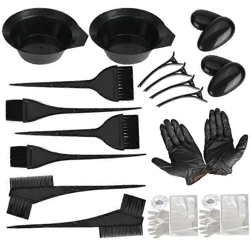 22 Pcs Hair Coloring Set Dyeing Kit Mixing Bowl Angled Comb And Brush