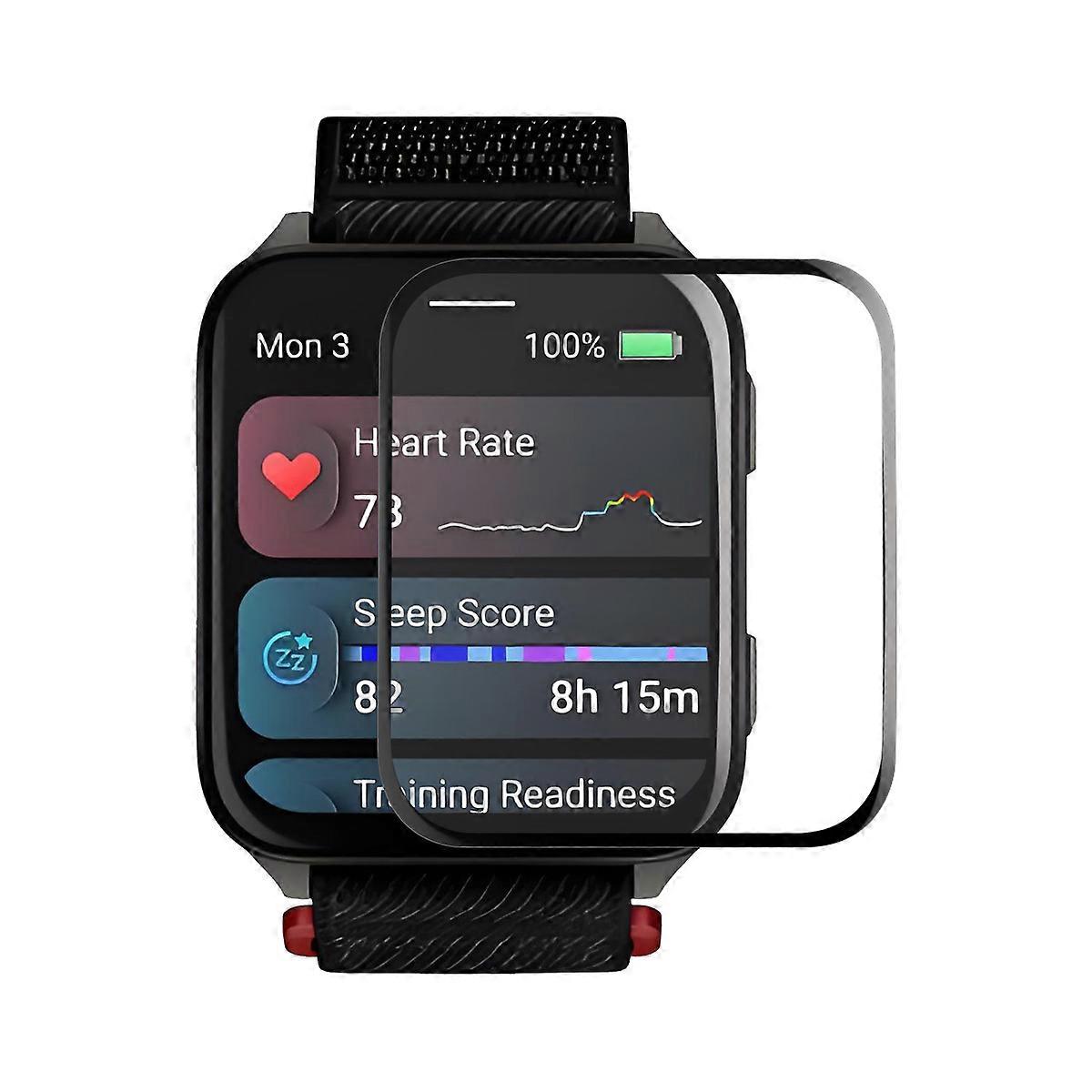 TKdaddy Garmin Venu X1スクリーンプロテクターENKAY HAT PRINCE3D曲面PC + PMMAウルトラクリアフィルム透明