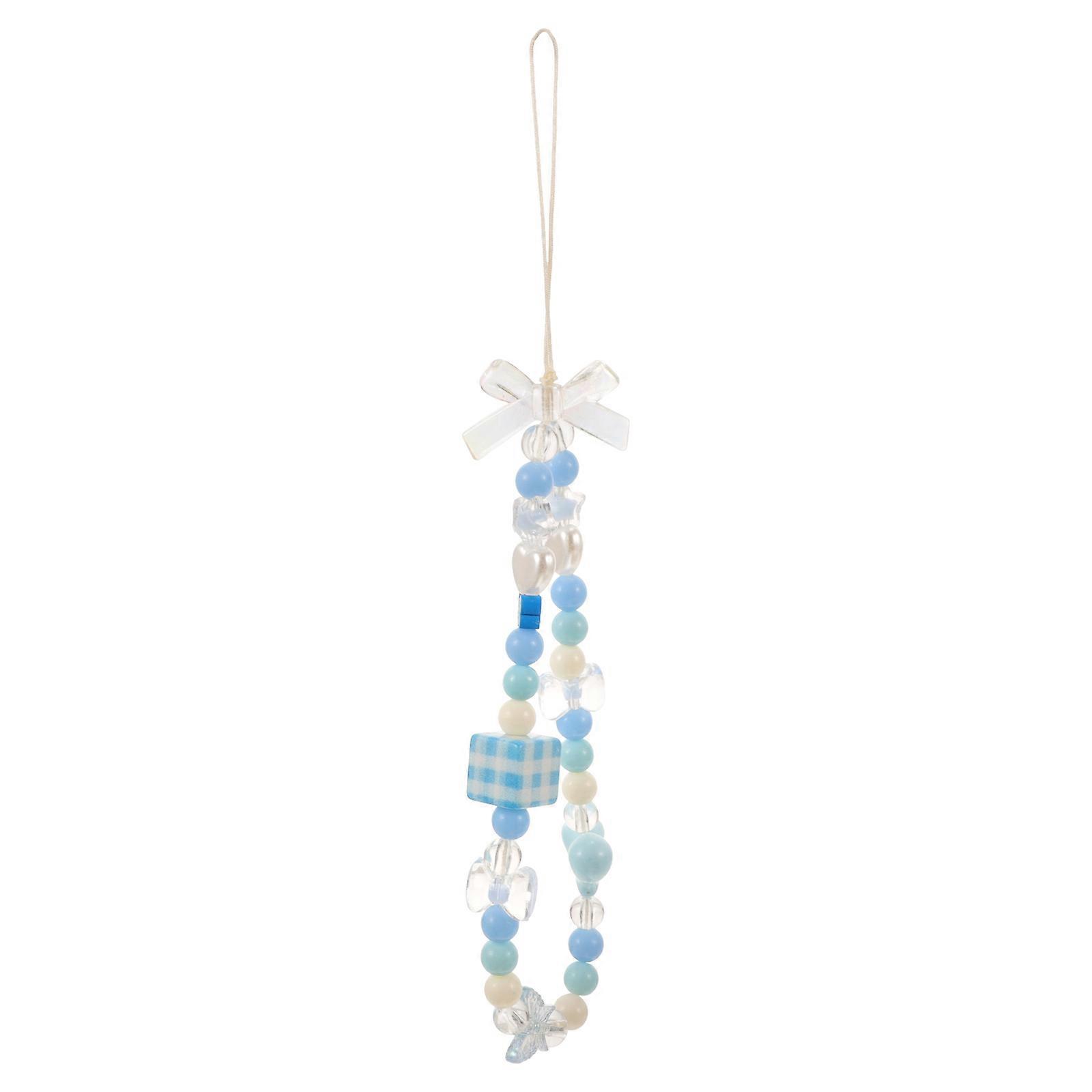 Beaded Phone Charm with Acrylic Material for Decoration Wrist Strap 0.5 Inch Wide