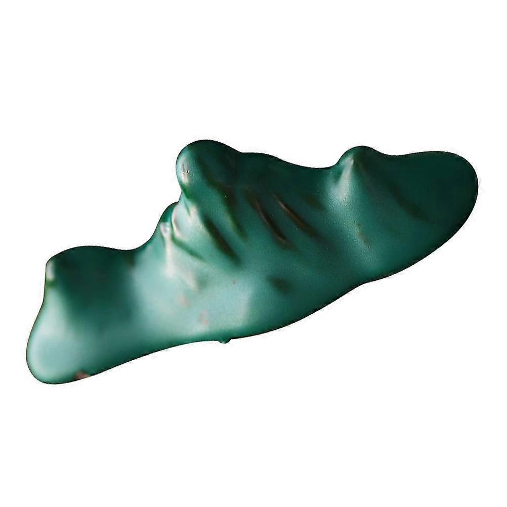 Calligraphy Brush Holder 1Pc Lightweight Green Ceramic Storage For Preventing Stains During Artistic Activities