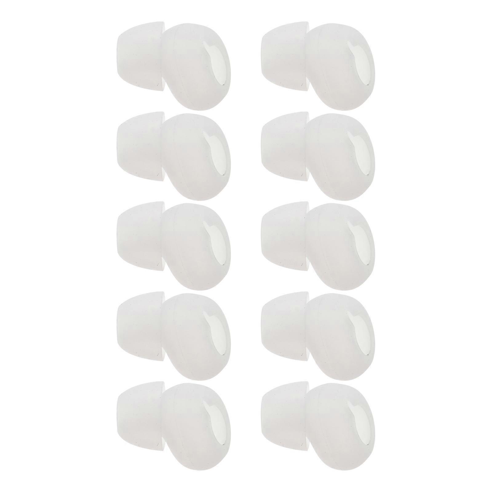 Earphone Replacement Ear Tips For -R130 Listening Music Headset Users Transparent Color 5 Pairs