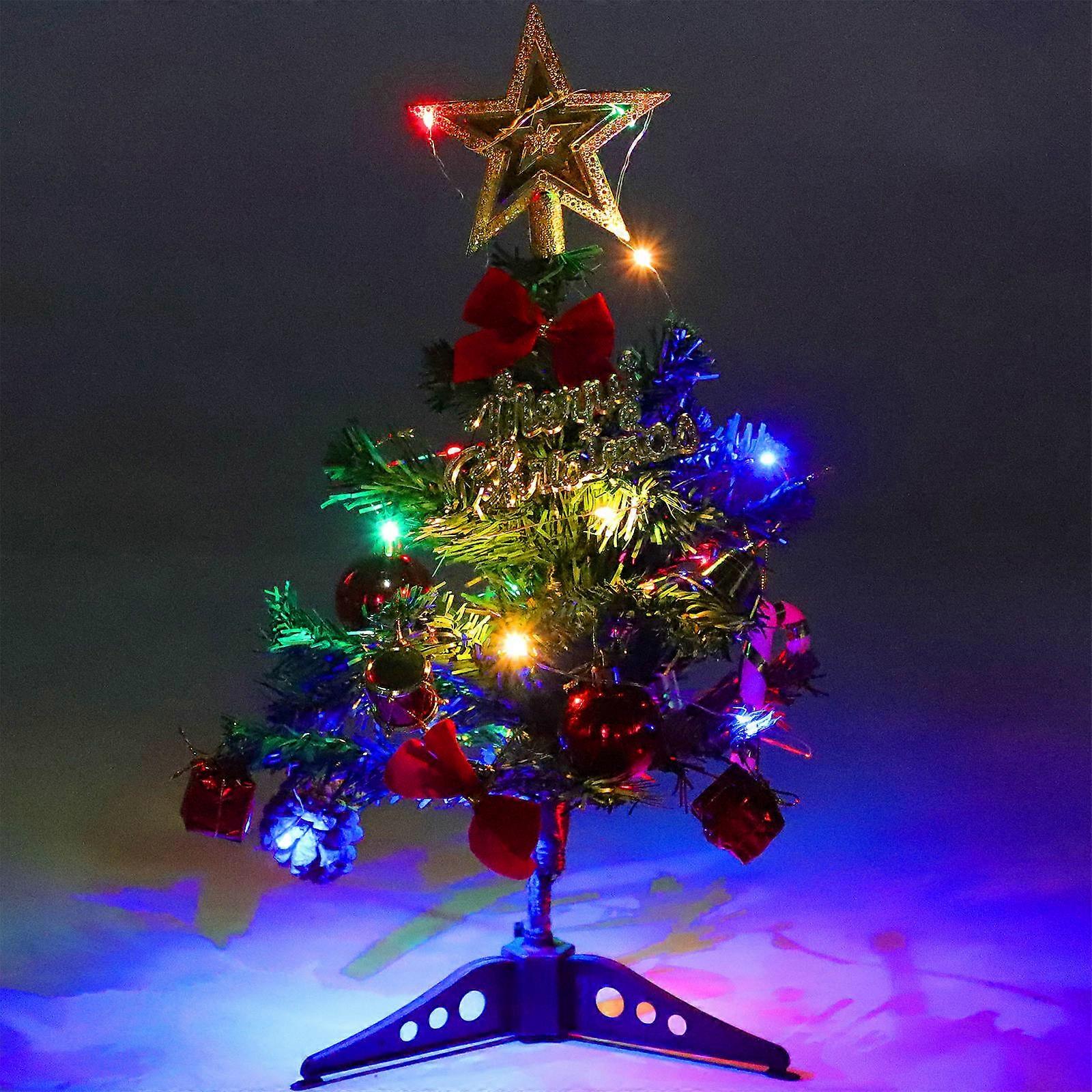 Mini Christmas Trees Desktop Mini Xmas Tree with Light 1Set for Decor