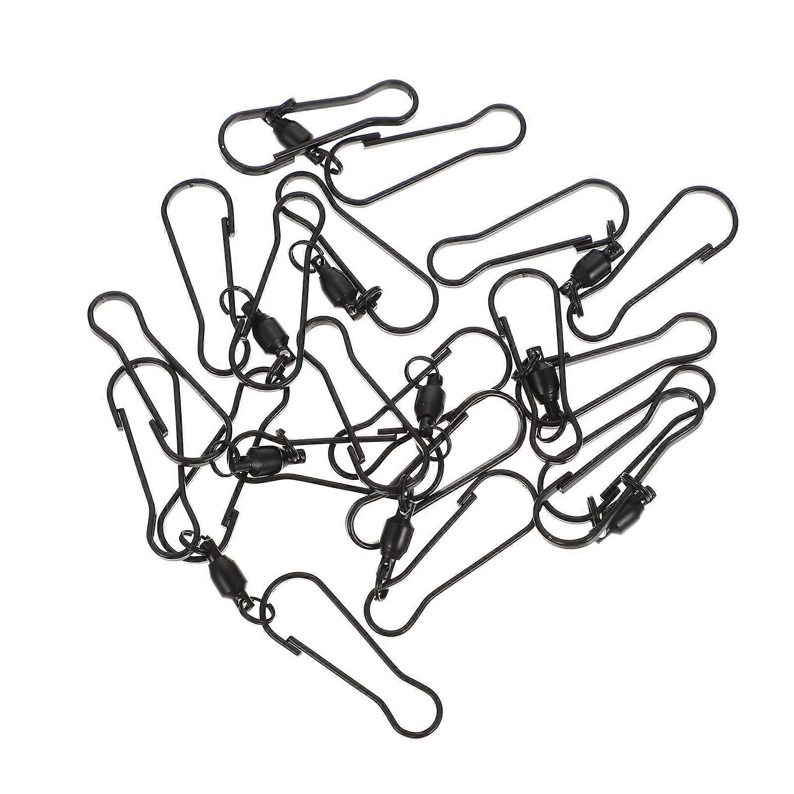 أسود الفولاذ المقاوم للصدأ المزدوج كليب نوع دوارة السنانير لتعليق العناصر مع قدرة تحمل قوية 10