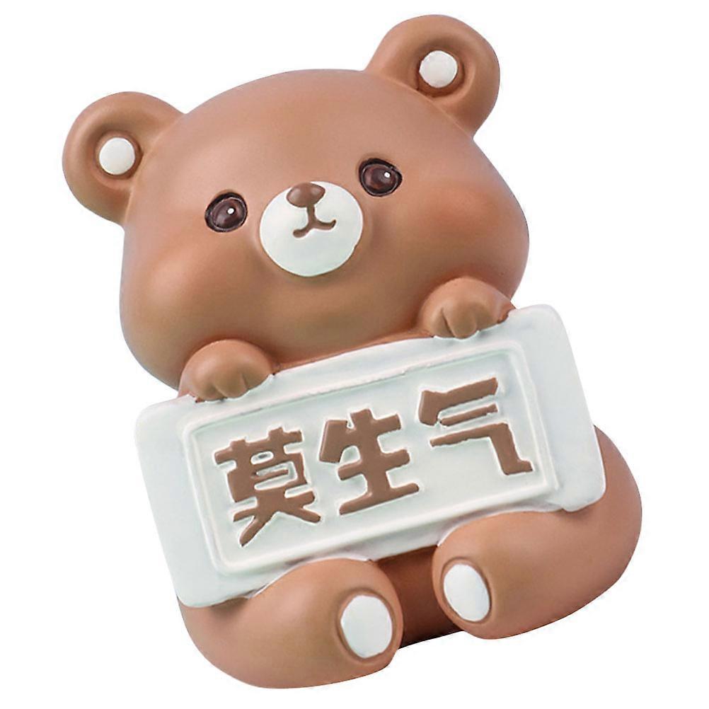 Tiny Animal Figurine Decorations For Office Use Light Brown Adorable Design 1Pcs