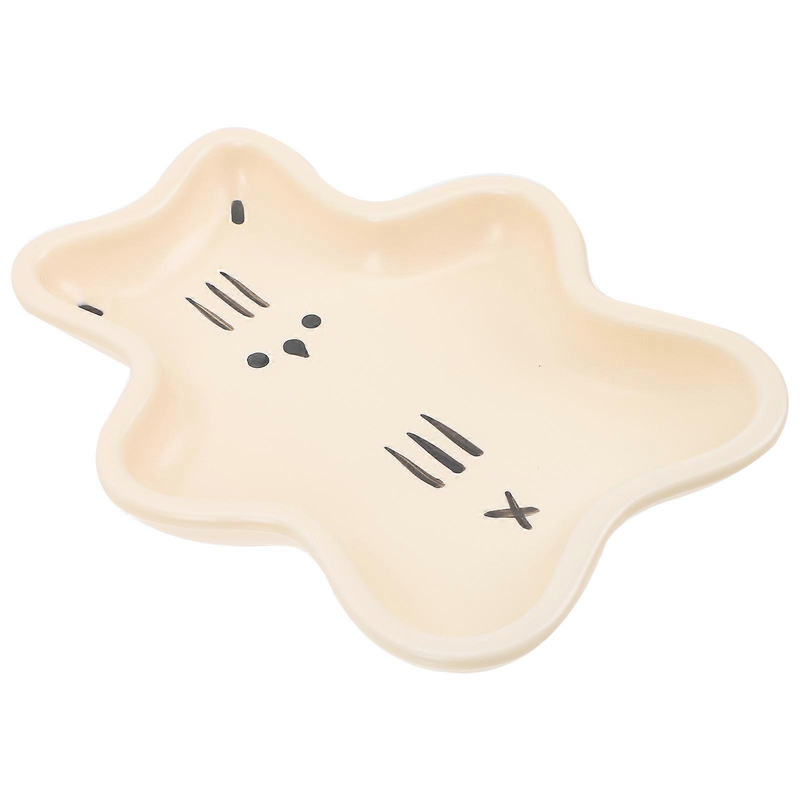 Simple Decorative Serving Tray Ceramic Tableware 17.5x14.5cm Parties Use 1Pcs