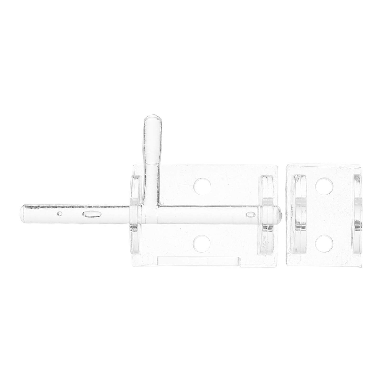 Transparent Mini Hinge Bolt Clear Door Hasp Lock Buckle Cabinet Latch Acrylic