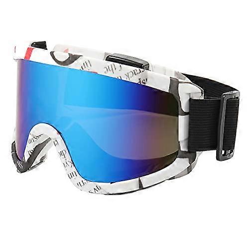 Bike Motocross Goggles, AntiFog Ski Goggles, Winter Snowboard Goggles (Color: ZZWhite)