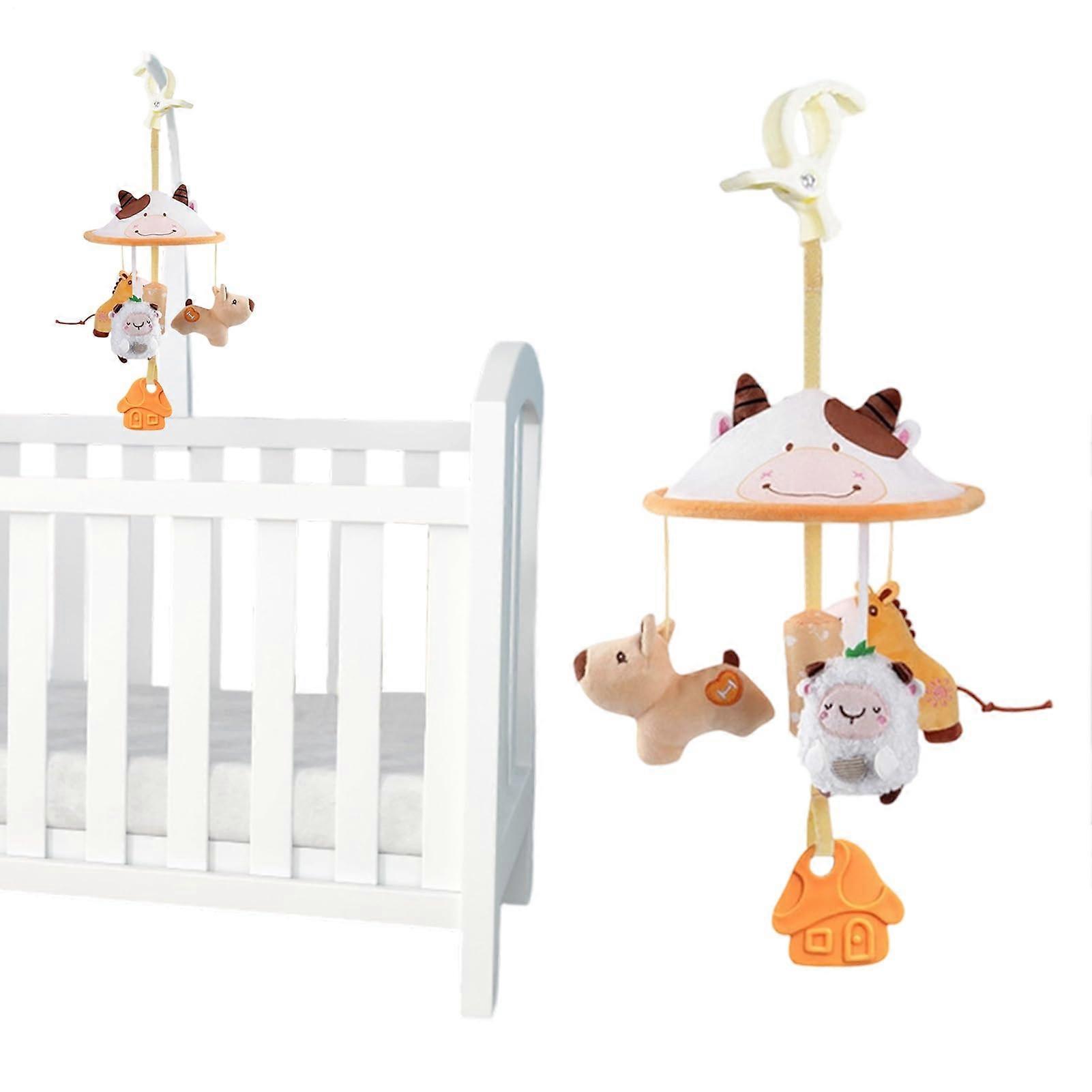 Baby Car Seat Toy With Music, Hanging Toy For Infants, Universal Car Seat And Stroller Accessory, Soft Plush