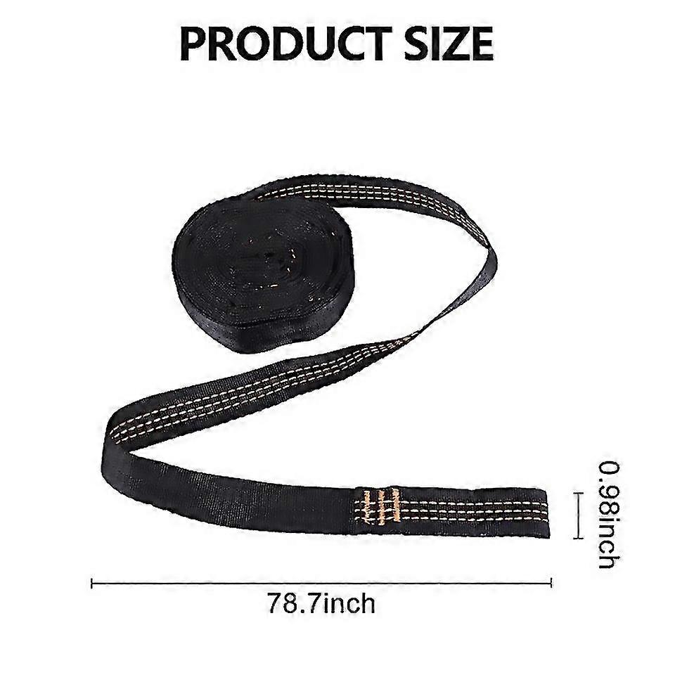 For 2 pcs 5ring high loadbearing hammock straps reinforced polyester for home outdoor hammockorange