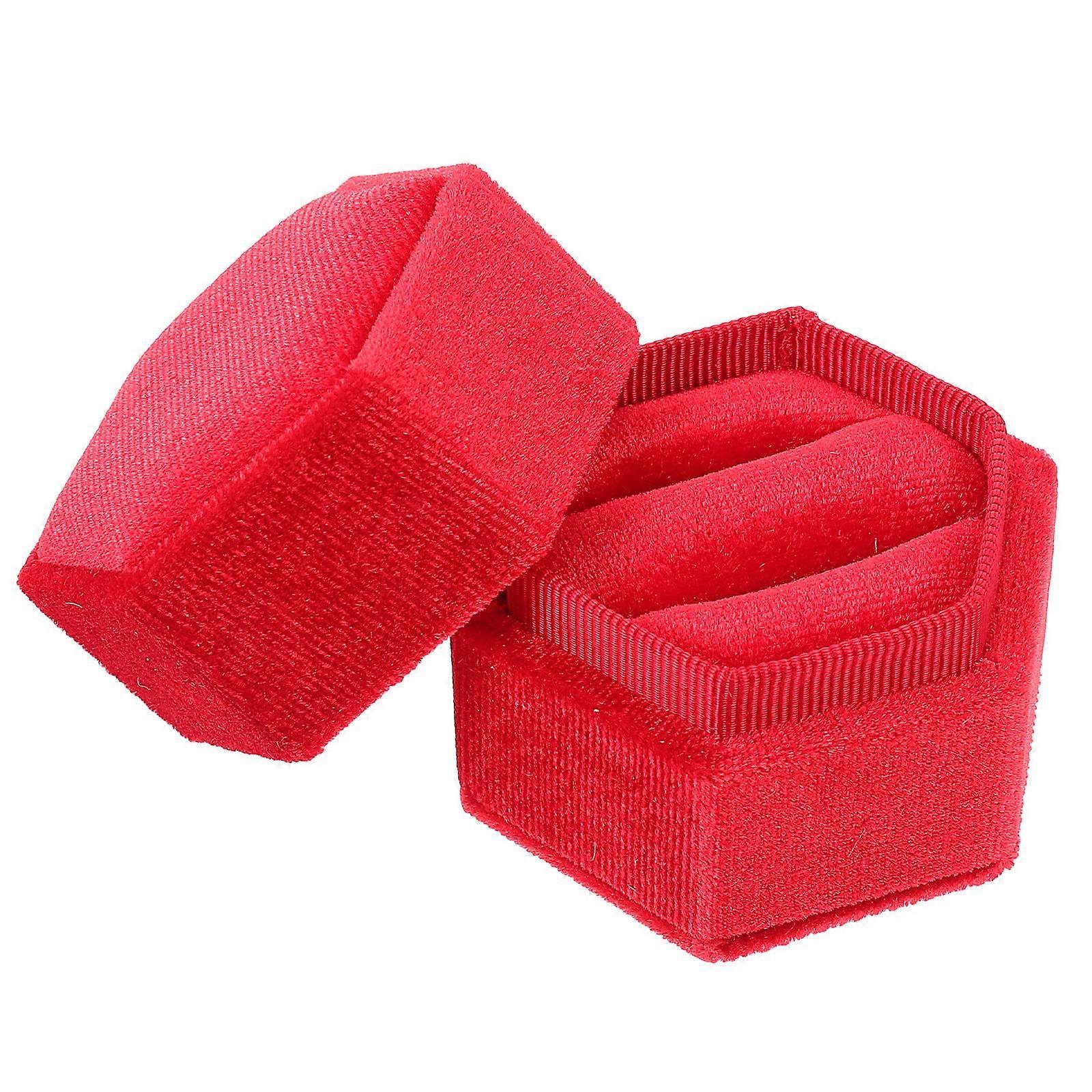 Durable Hexagon Ring Box For Girlfriend Valentine's Day Proposal 4Pcs Storage Holder