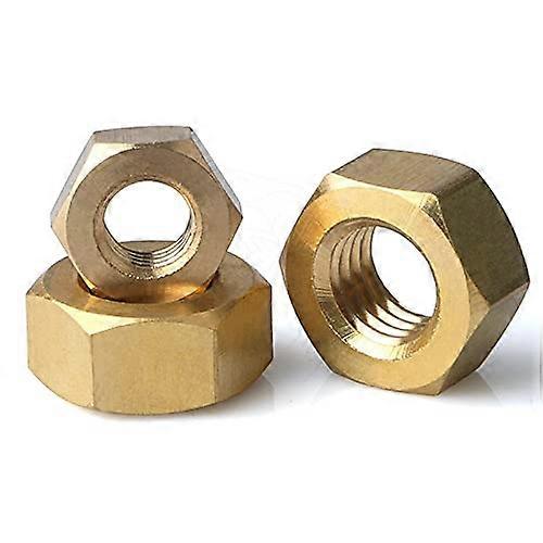 Lock Nuts DIN934 Solid Brass Hex Nut For M1 To M16, Metric T-Thread, Pack Of 25 M3