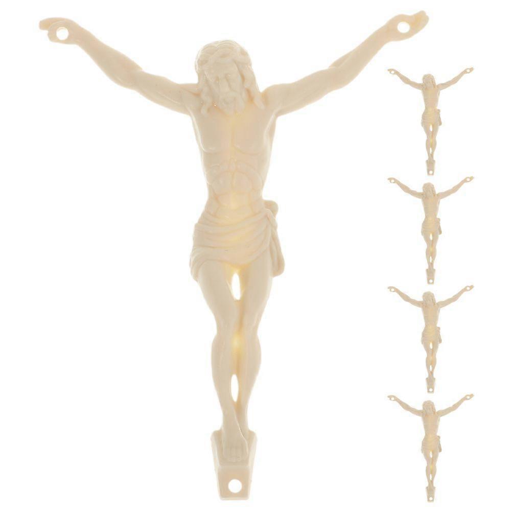 5pcs DIY Jesus Sculpture Decoration Christian Jesus Ornament for Crucifix Wall Cross