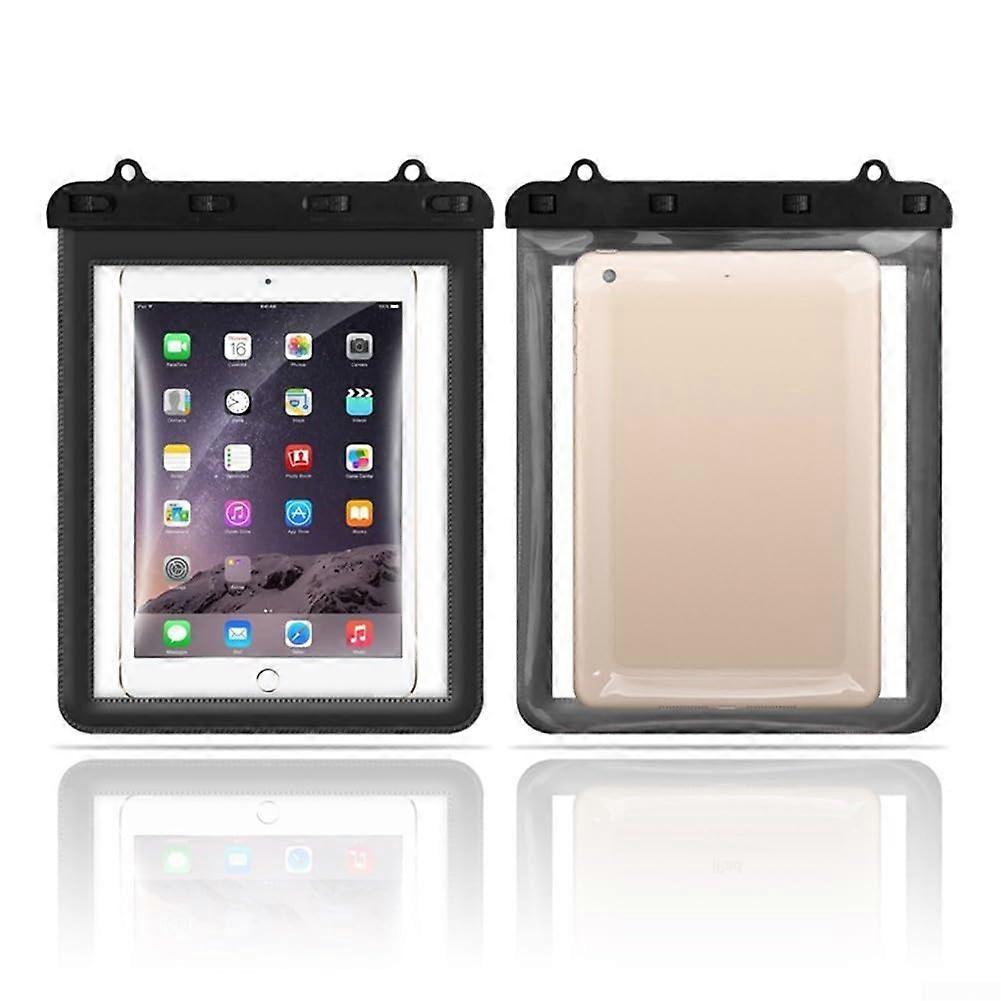 Waterproof Tablet Bag PVC Lightweight Durable Case for Beach Pool Travel Black