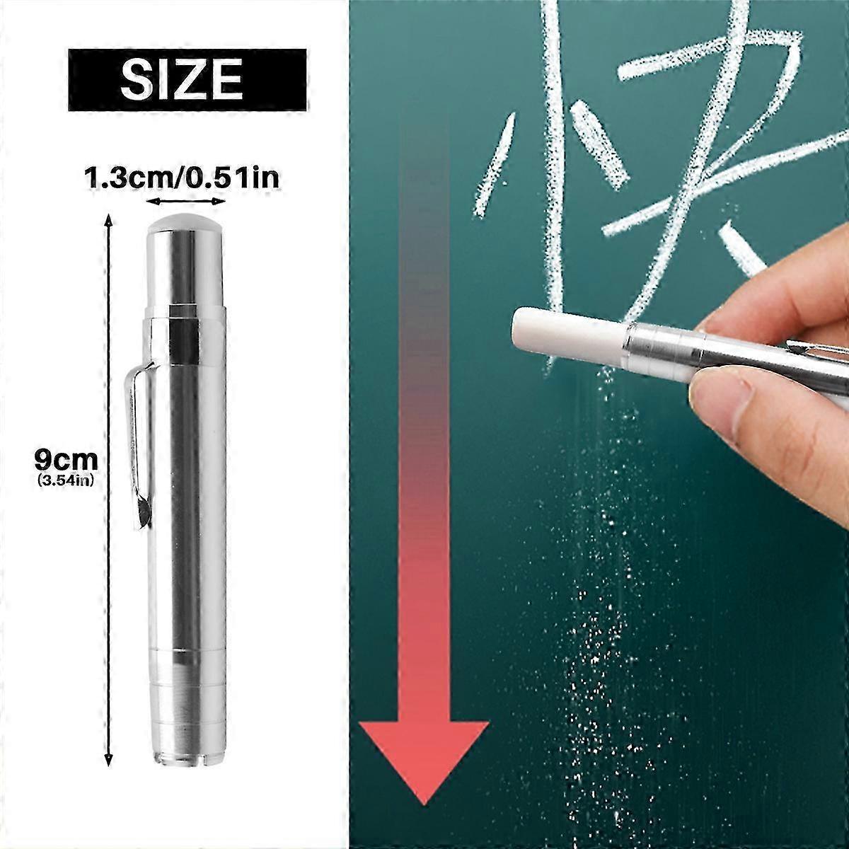 Silver Aluminum Alloy Chalk Holder - 2 Pcs, for Organizing Your Chalks