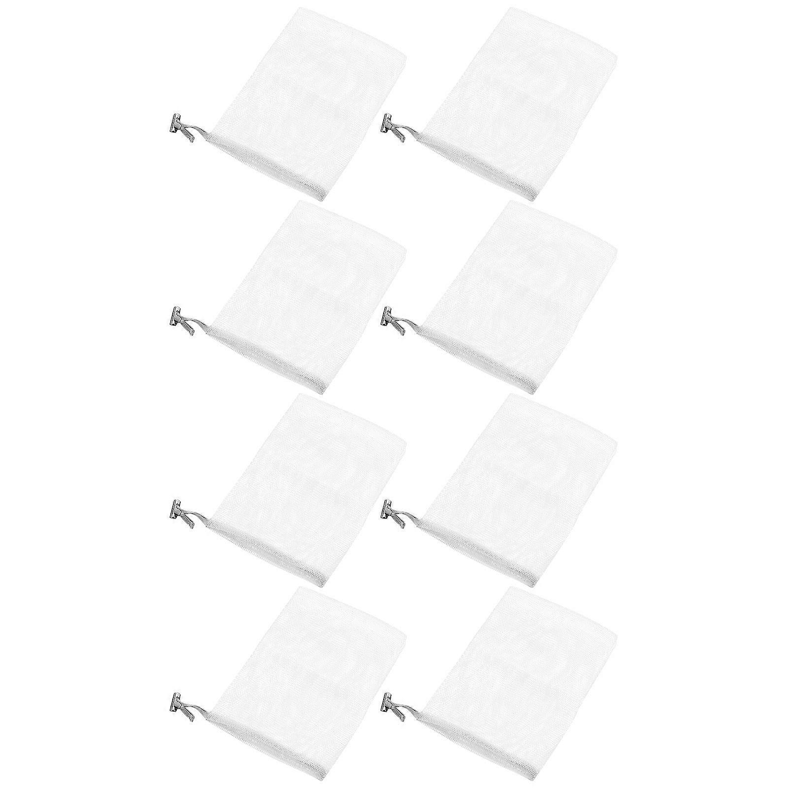 Foaming Net Facial Cleansing Nets Soap Bags Traveling All Ages Dark Grey Cloth Foaming 8Pcs