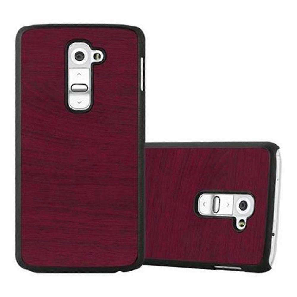 LG G2ケース保護ケース - ウッドルックのハードカバー
