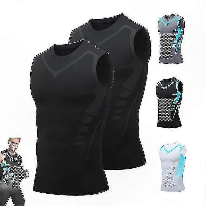Men's Posture Support Vest, Sleeveless Ionic Shaping Top