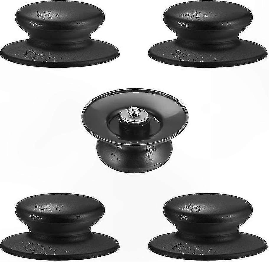 Universal Round Cookware Knob Handles, 5-Pack Heat-Resistant Bakelite Replacement Lid Knobs for Pots and Pans