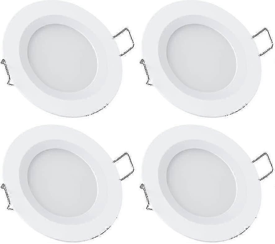 Luces empotrables de techo LED de 12 V para autocaravanas y barcos, 3 W, 3200 K, regulables, de aluminio.