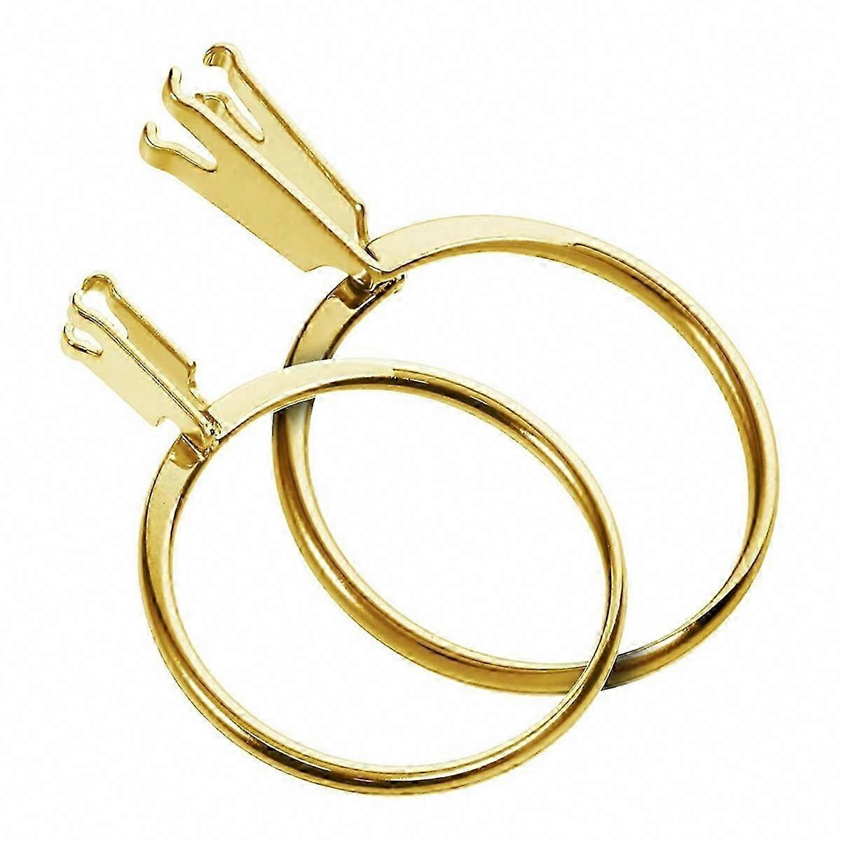 2 Pcs Loose Stone Holder Ring for Gemstone Wedding Ring Try-on Tool with 2 Sizes Blank Support