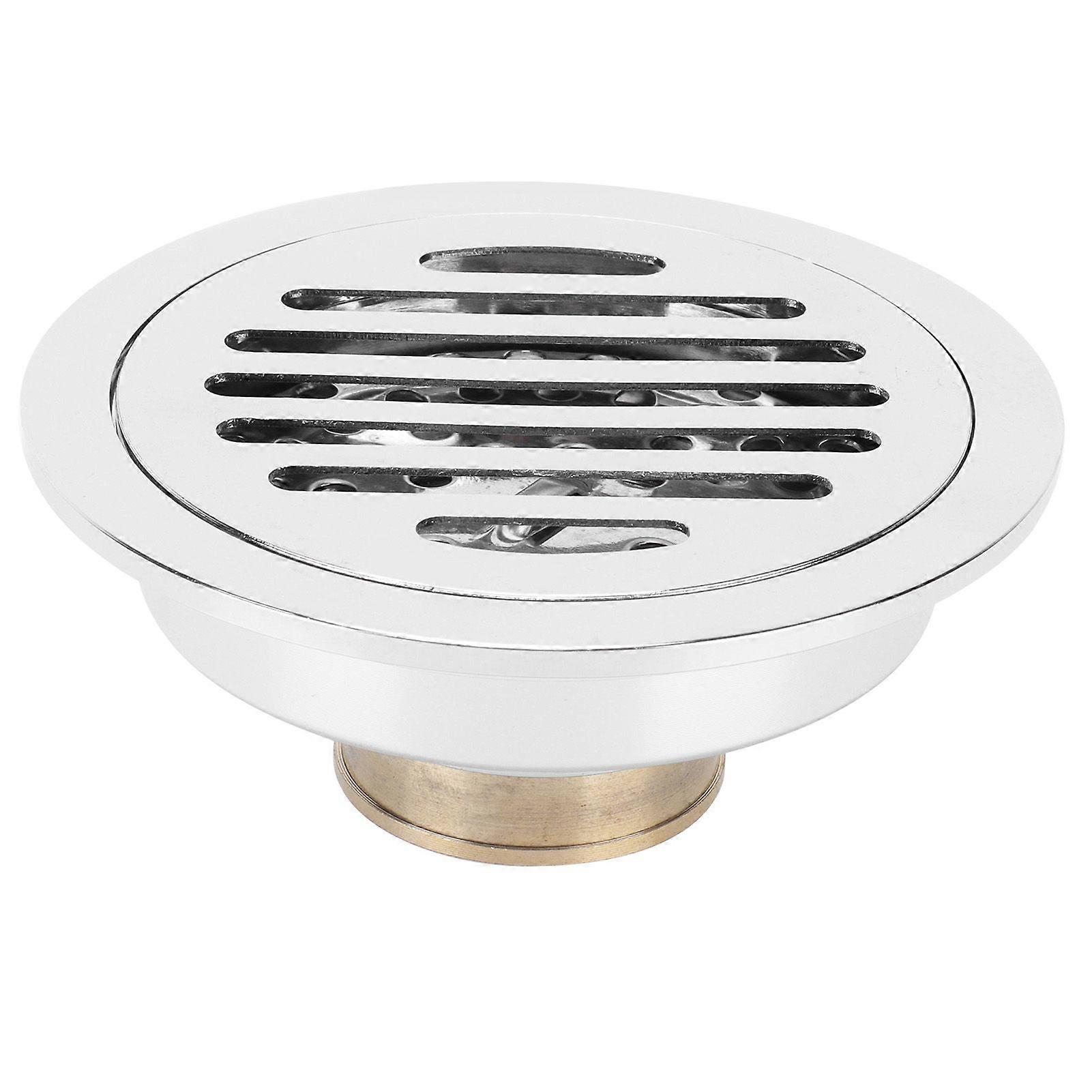 Floor Drain Copper Round Insectproof and Deodorant Floor Drain for Bathroom Home