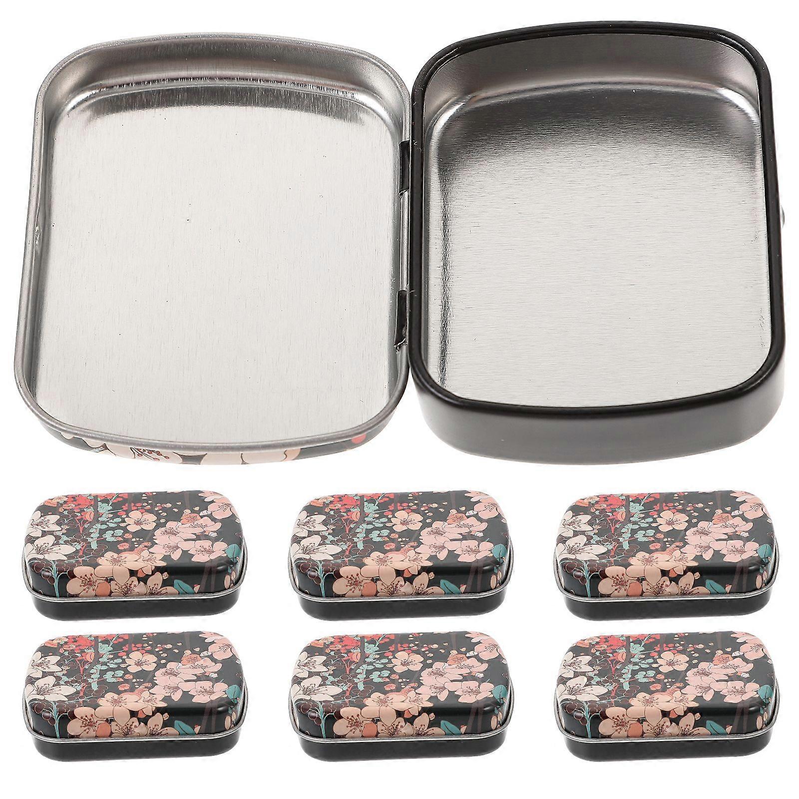 6Pcs Small Candy Case Portable Mini Metal Box Pocket Candy Jar Small Objects Organizer Mini Storage Box
