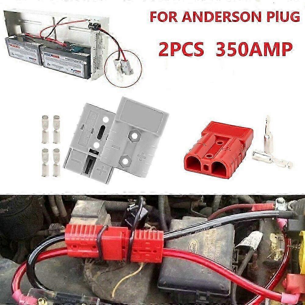 2 X FOR ANDERSON Plug CABLE TERMINAL BATTERY POWER CONNECTOR 350 AM...