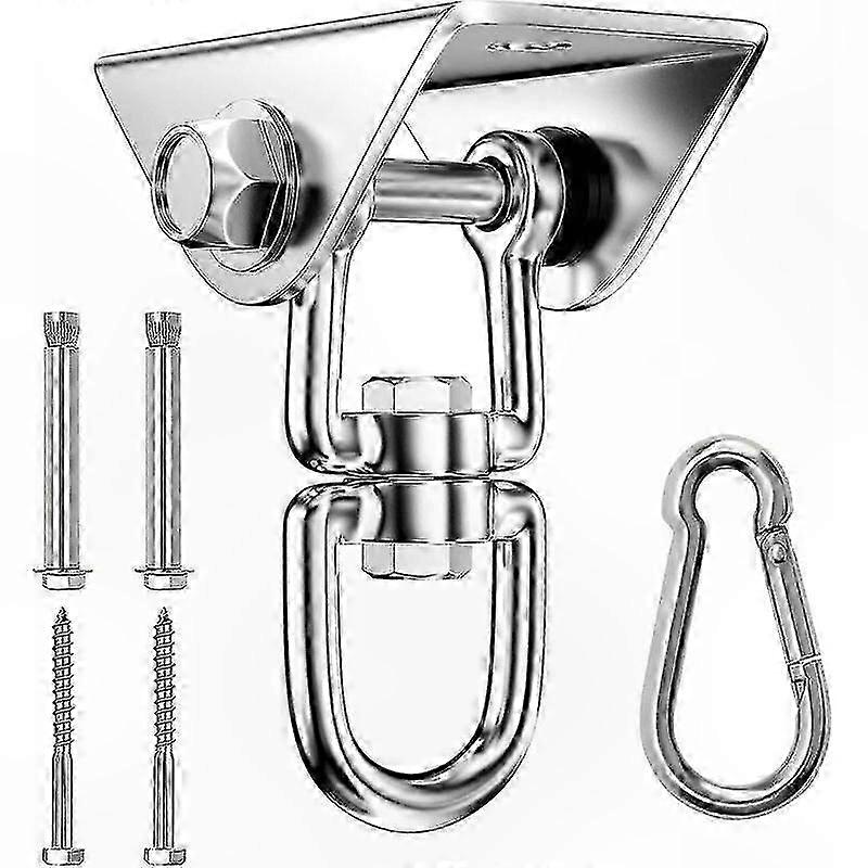 Stainless Steel Ceiling Hook 450kg Capacity 360 Swivel for Hanging Chairs and Swings with Screw Fixing