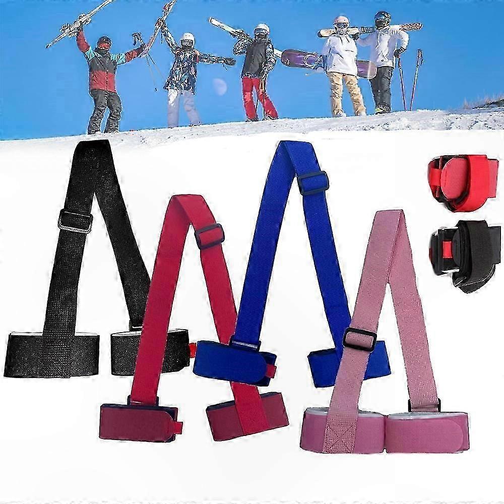 Adjustable Ski Straps for Easy Transport - Durable Carrier Harness for Skis