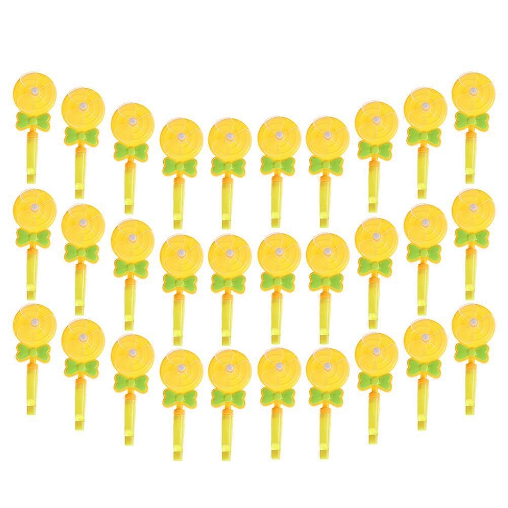 Cartoon Whistle Toy Lollipop for Kids with 30Pcs Mini Windmill Pack