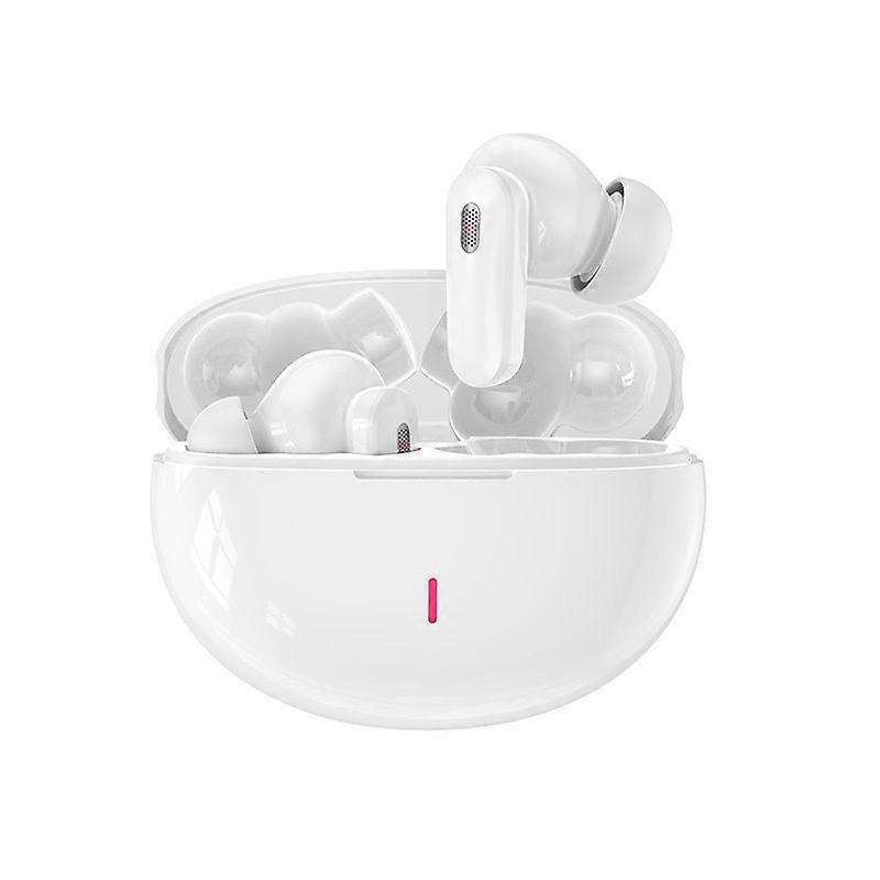 Wireless Bluetooth headset, Bluetooth 5.3, built-in microphone, excellent sound quality, suitable for running and walking(White)