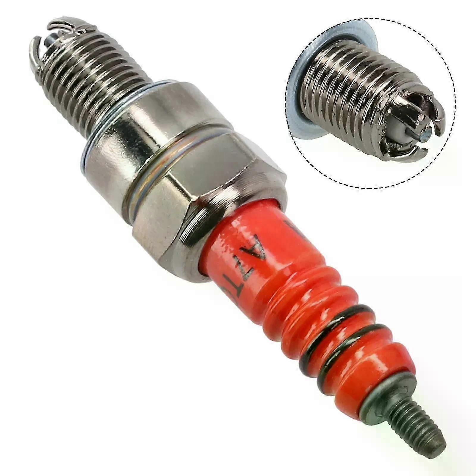 High PerSuitable for mance 3-Electrode Spark Plugs A7TC Suitable for  50CC-150CC ATV Motorcycle Corresponding Models A7TC ATRTC CR6HSA CR7HSA CR7HGP