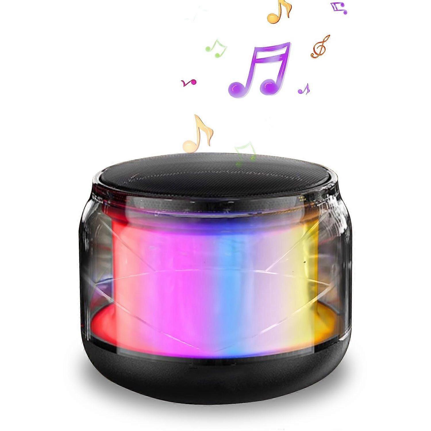 Wireless Bluetooth Speakers for Smart Phone,Mini Wireless Speaker with 7 Color LED Auto-Changing,Small Bluetooth Speaker with Stereo Pairing for Campi