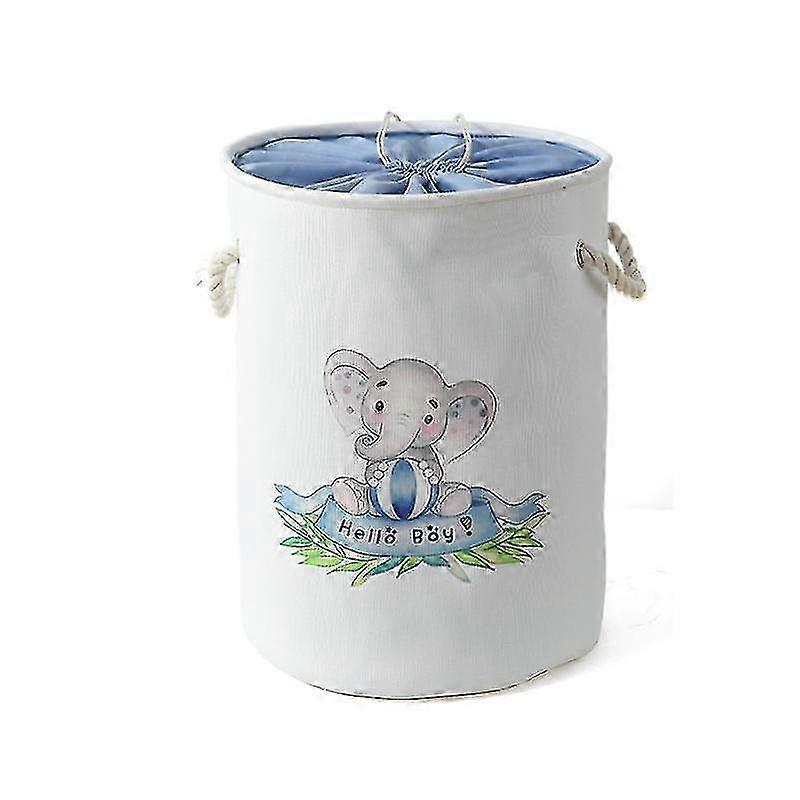 Elephant Laundry Hamper for Nursery Large Fabric Storage Basket
