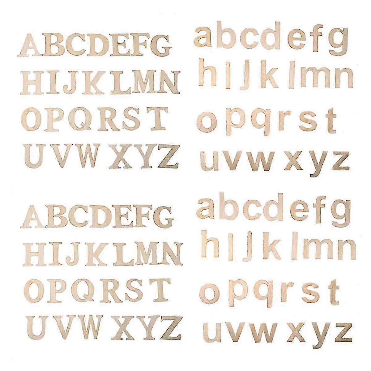 Improved Title: 104PCS Wooden Alphabet Letters for Craft Projects - 3D Letters Ideal for Home Decor