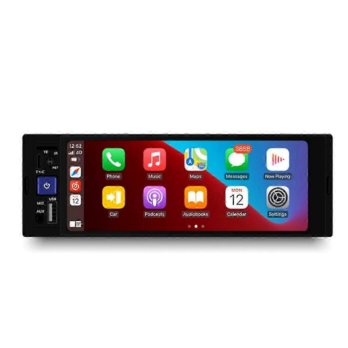 Car Radio with CarPlay, Android Auto, MP5 Player, Bluetooth, MirrorLink & FM Receiver - Advanced Multimedia System for Cars