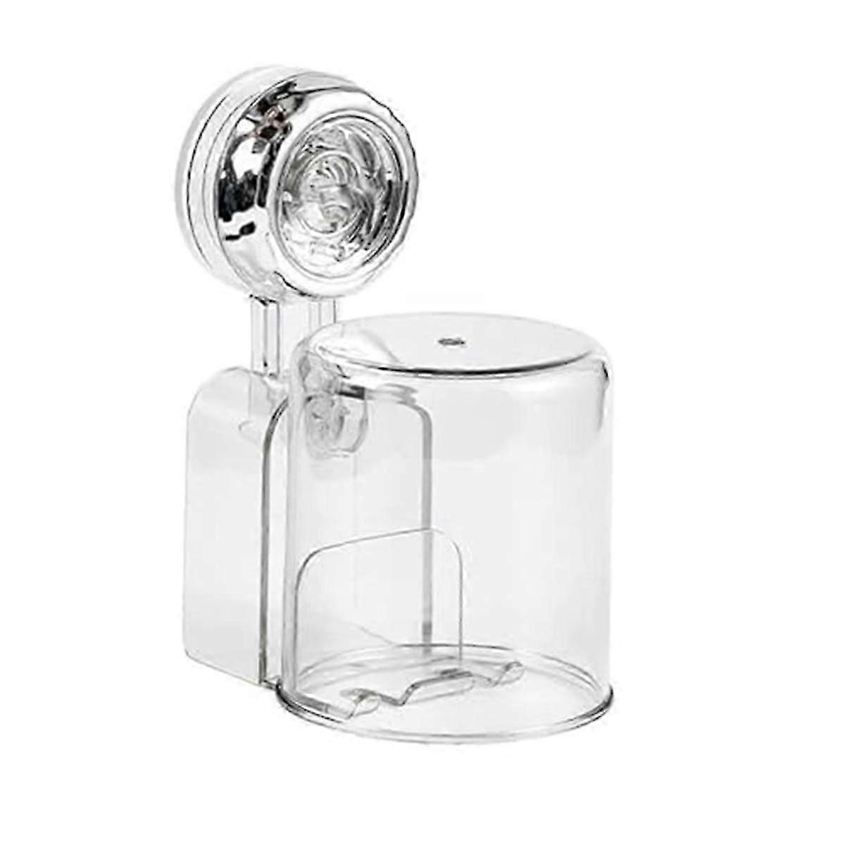 Removable Suction Cup Toothbrush Holder with Water Cup, B