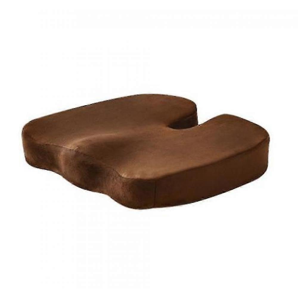 Super Soft Velvet Cushion Memory Foam Cushion(Brown)
