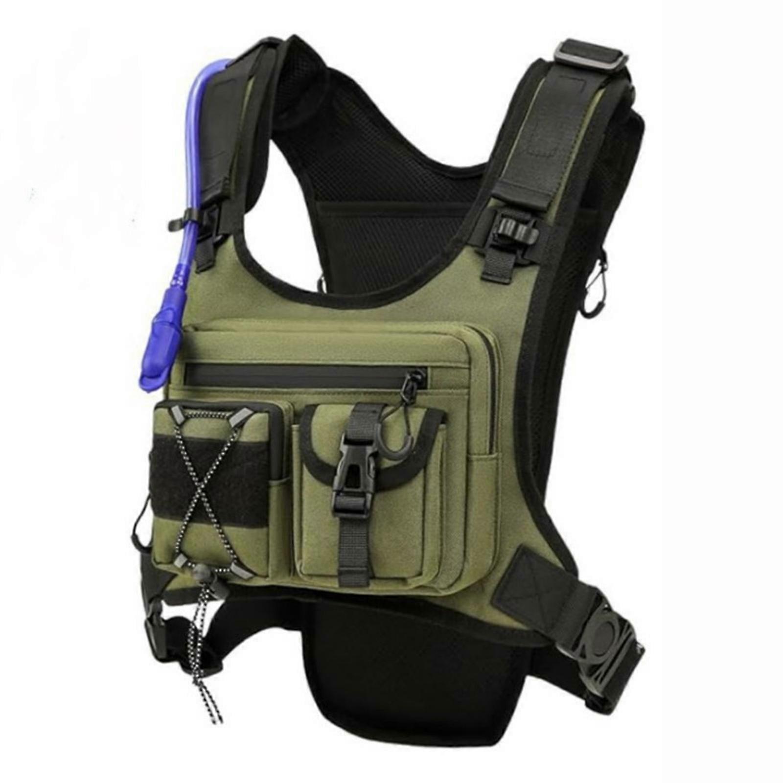 Lightweight Nylon Chest Pack For Running Secure Storage Adjustable Strap Comfortable for Phone Keys Essential Green Color