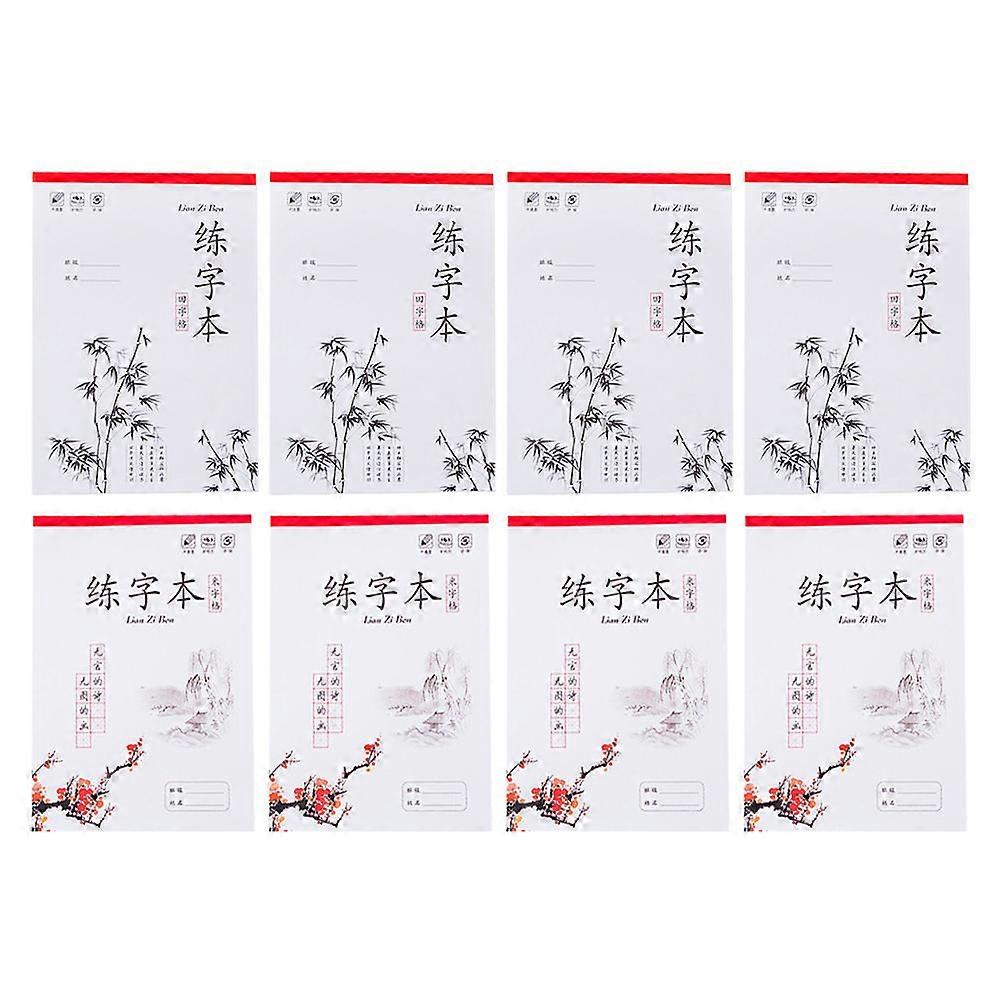Chinese Character Writing Books Calligraphy Exercising Books for Writing Use 8Pcs