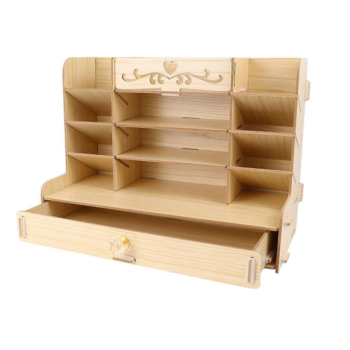 Wooden Pen Holder for Pen Holding 5 Layers Pencil Storage Rack Desktop