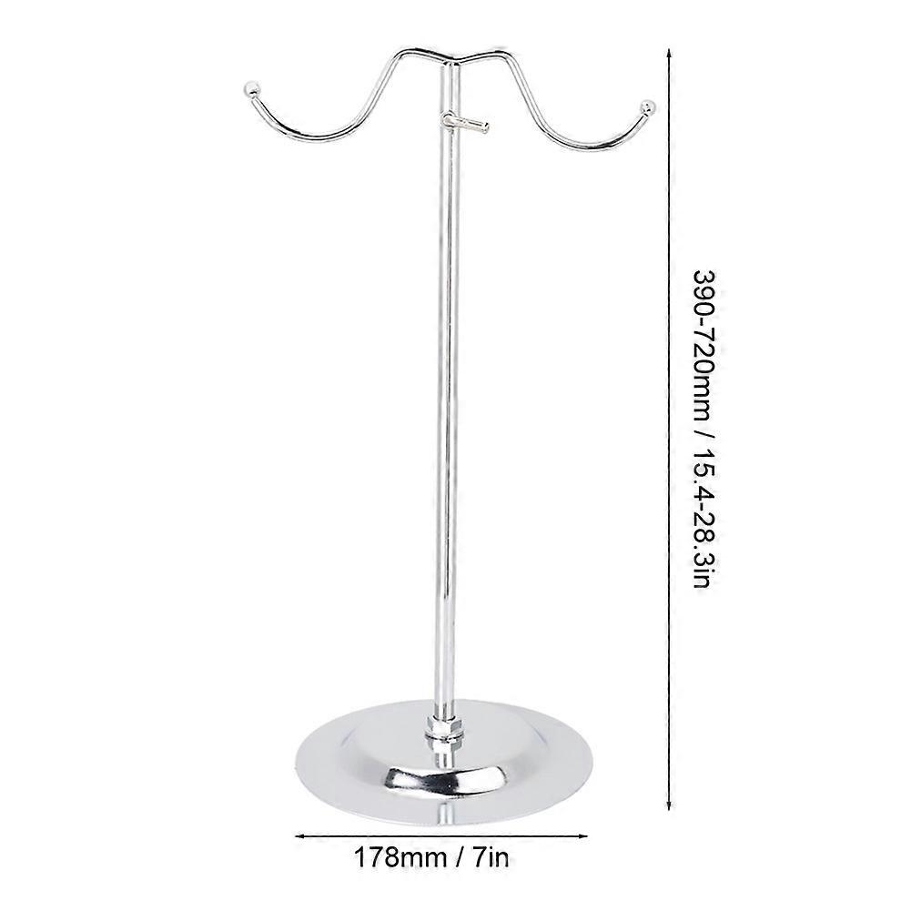 Metal Adjustable Bag Display Rack Stand 15.4-28.3in Silver Durable
